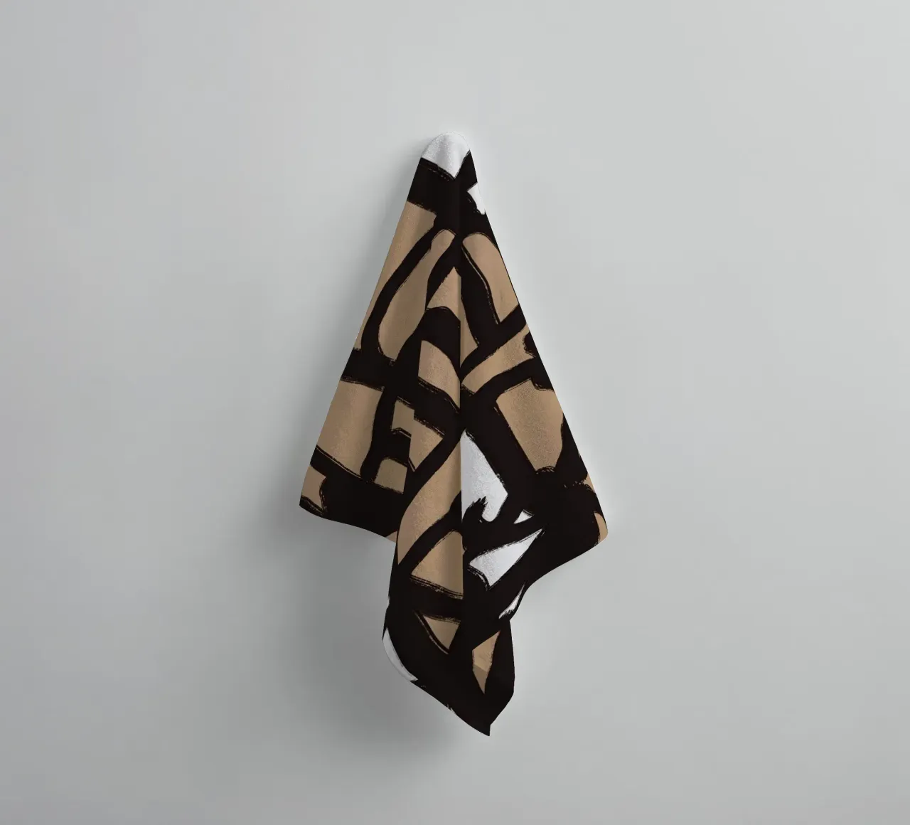 Bold line abstract 02 towel by Little Dean