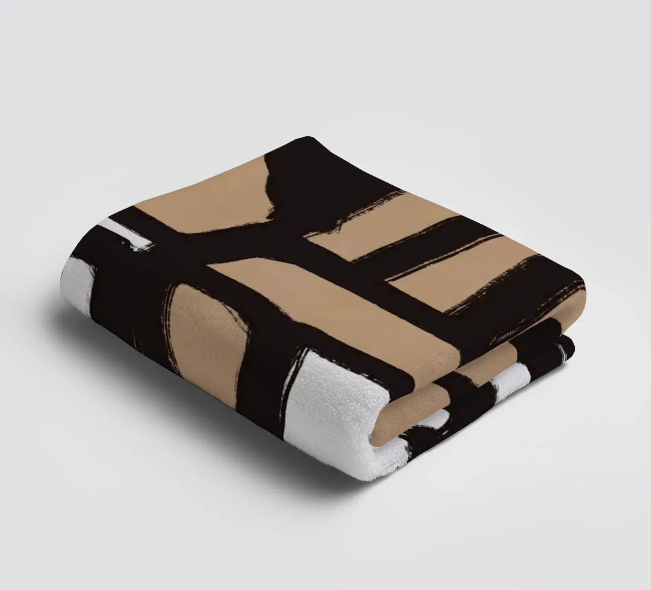 Bold line abstract 02 towel by Little Dean