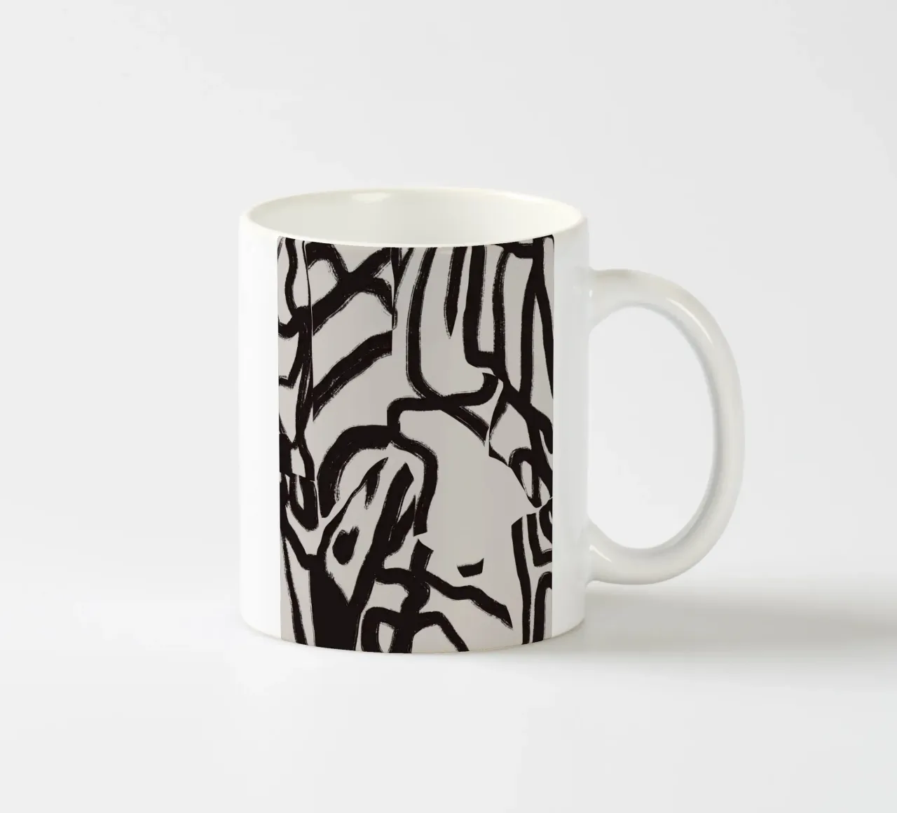 Linea astratta in grassetto 03 tazza in ceramica da Little Dean