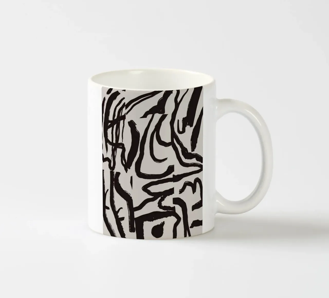 Linea astratta in grassetto 04 tazza in ceramica da Little Dean