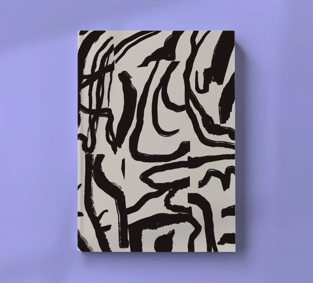 Bold line abstract 04 notebook by Little Dean