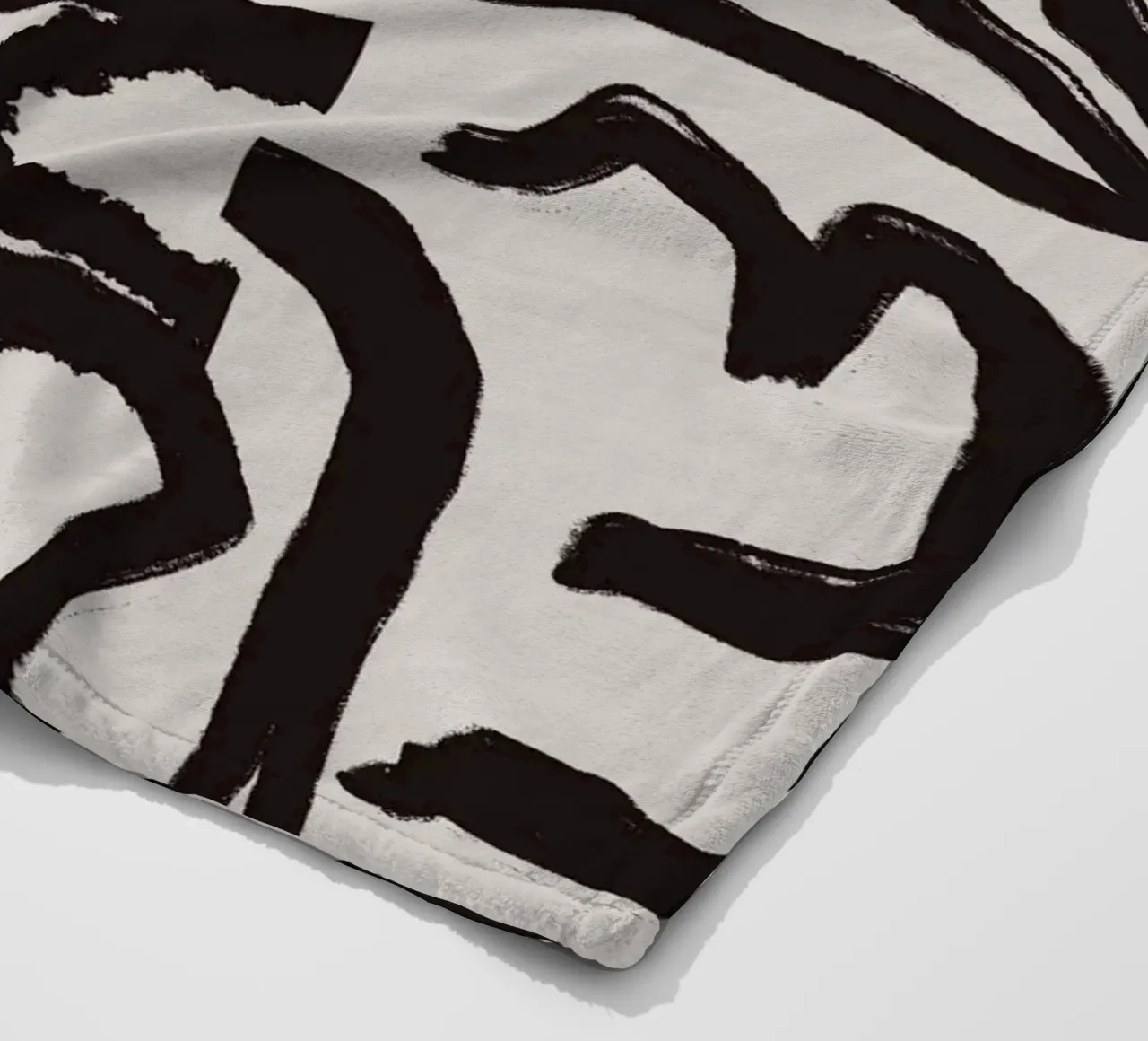 Linea astratta in grassetto 04 coperta in pile da Little Dean
