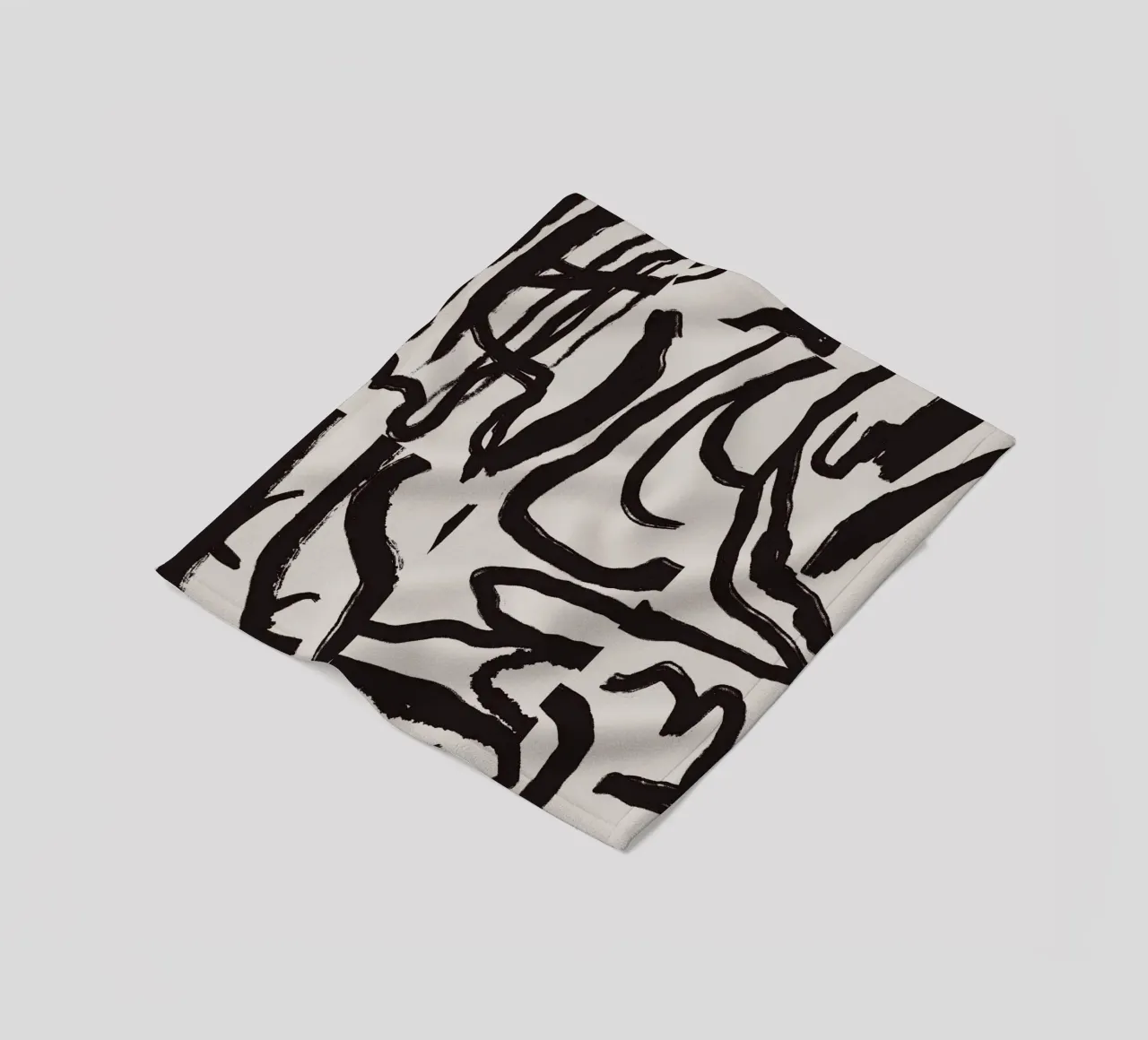 Linea astratta in grassetto 04 coperta in pile da Little Dean