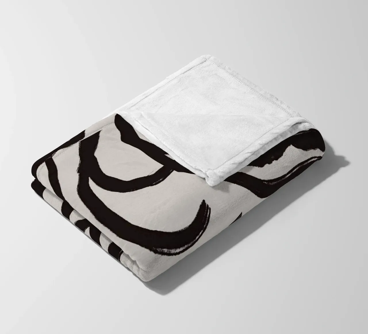 Linea astratta in grassetto 04 coperta in pile da Little Dean