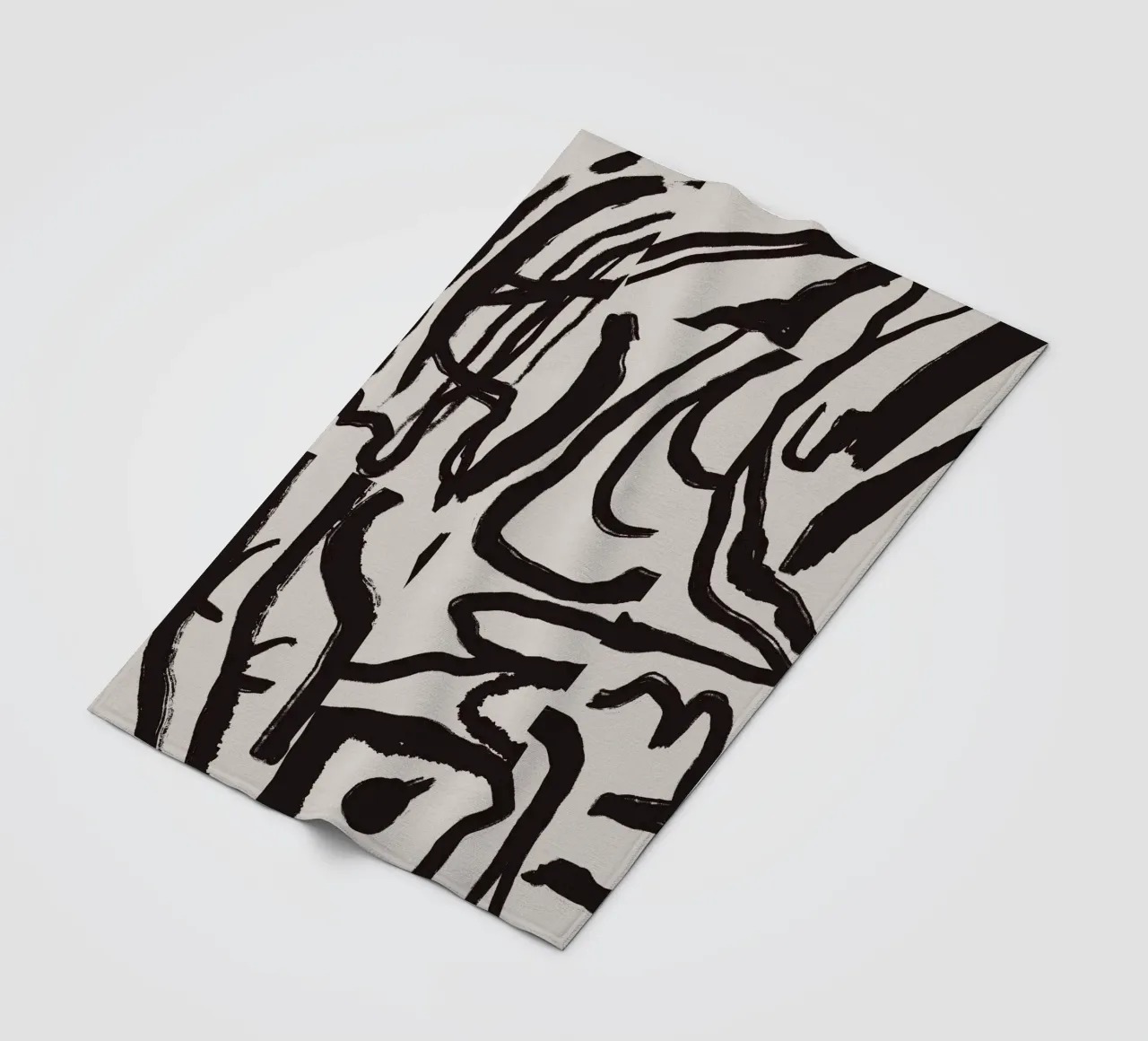 Linea astratta in grassetto 04 coperta in pile da Little Dean