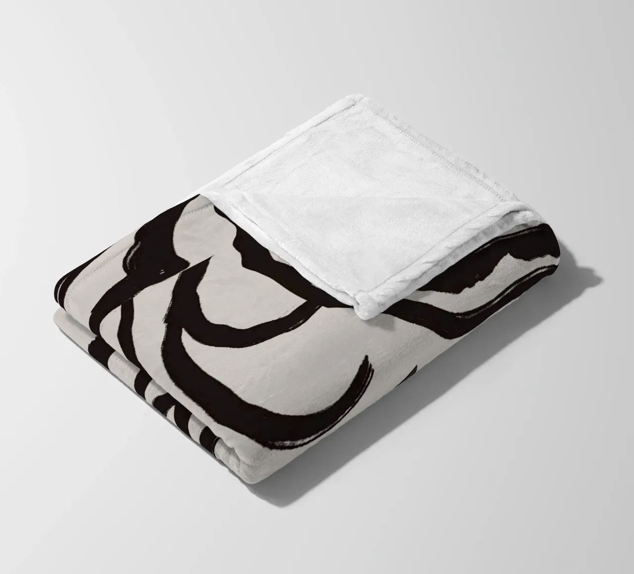 Linea astratta in grassetto 04 coperta in pile da Little Dean