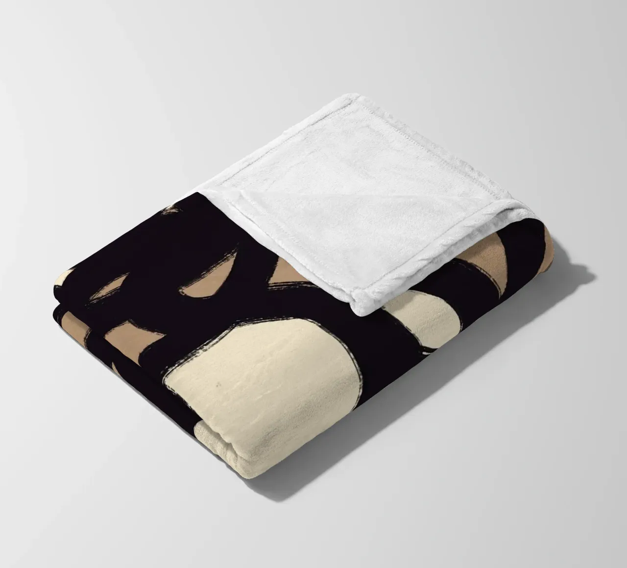 Linea astratta in grassetto 05 coperta in pile da Little Dean
