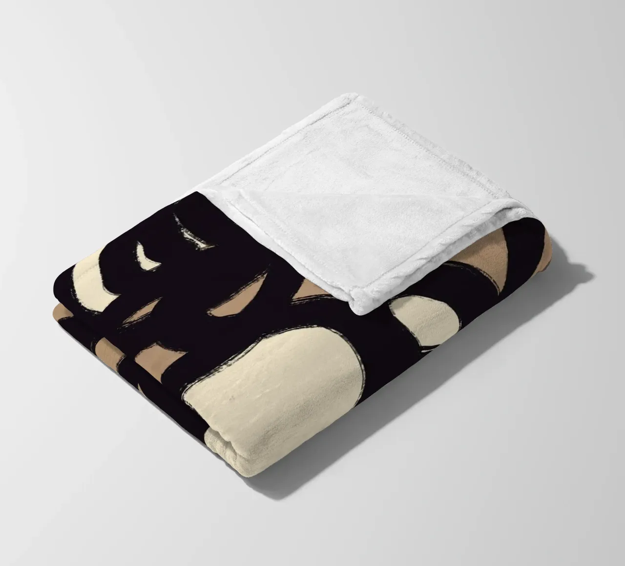 Linea astratta in grassetto 05 coperta in pile da Little Dean