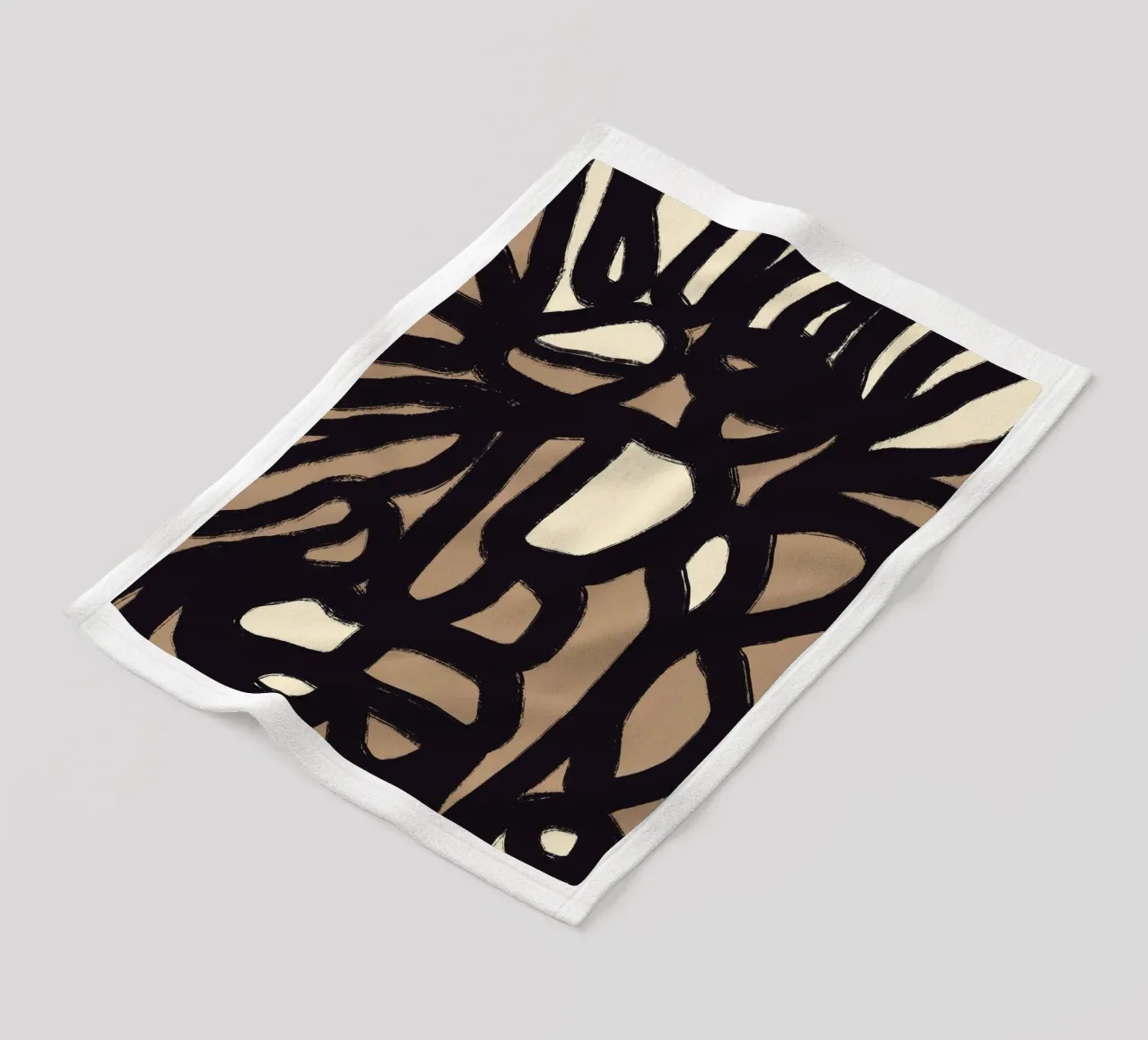 Linea astratta in grassetto 05 coperta in pile da Little Dean
