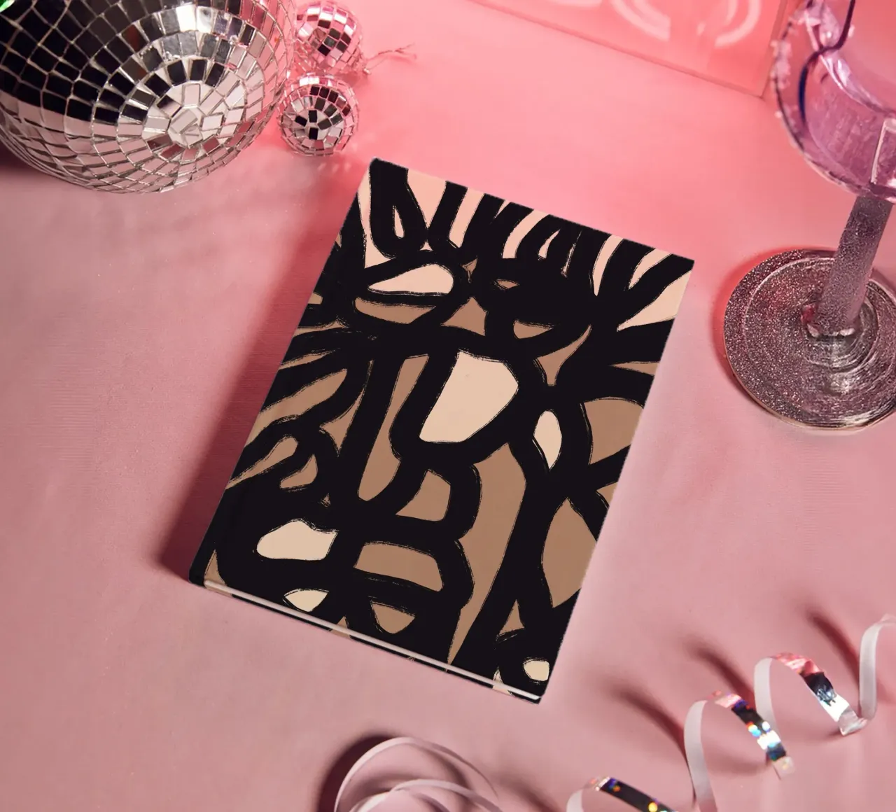 Bold line abstract 05 notebook by Little Dean