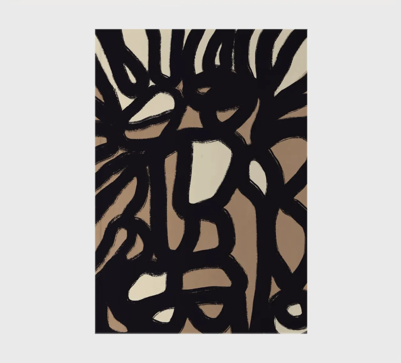 Bold line abstract 05 notebook by Little Dean