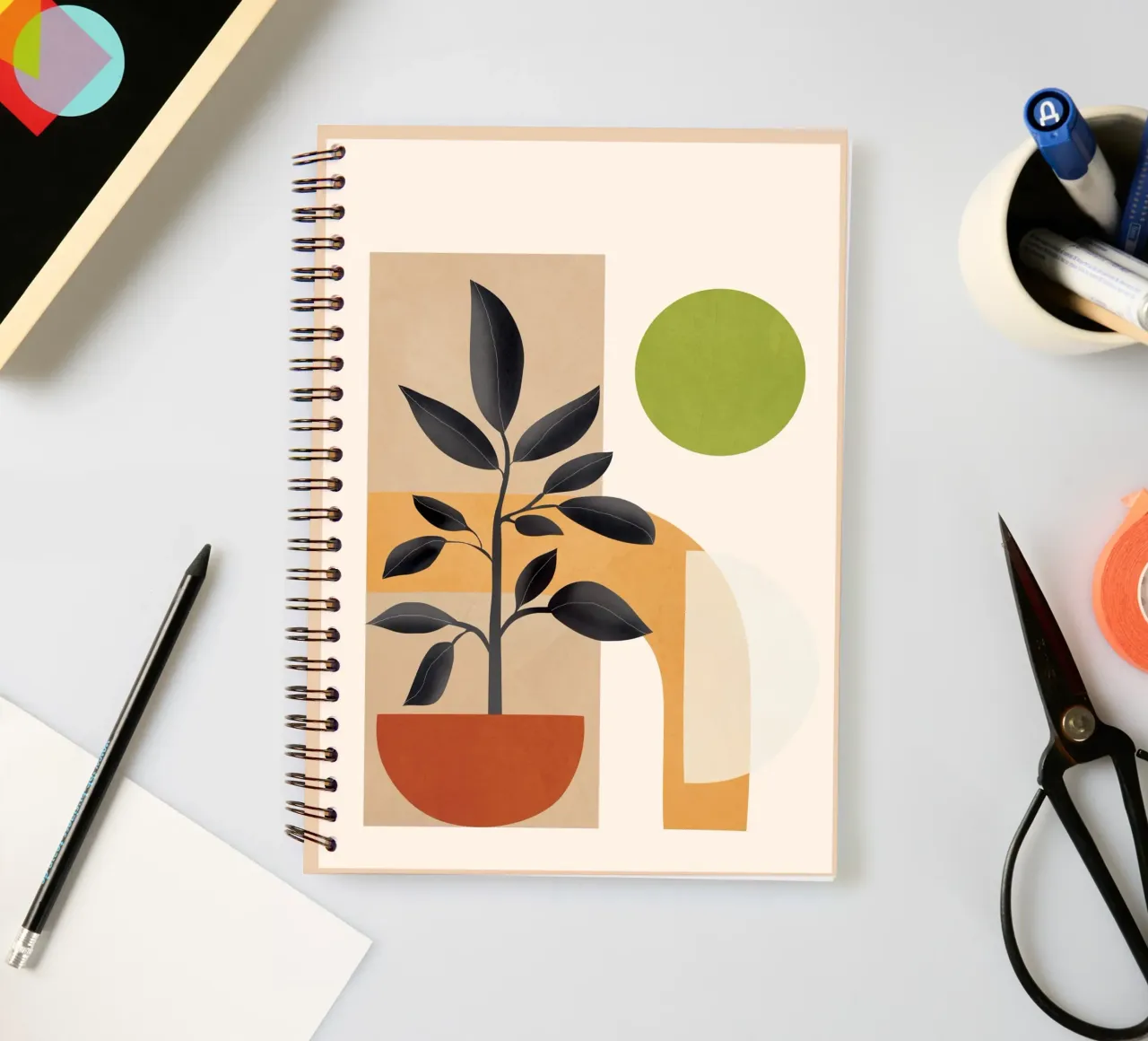 Soft Shapes XVI spiral notebook by cityart