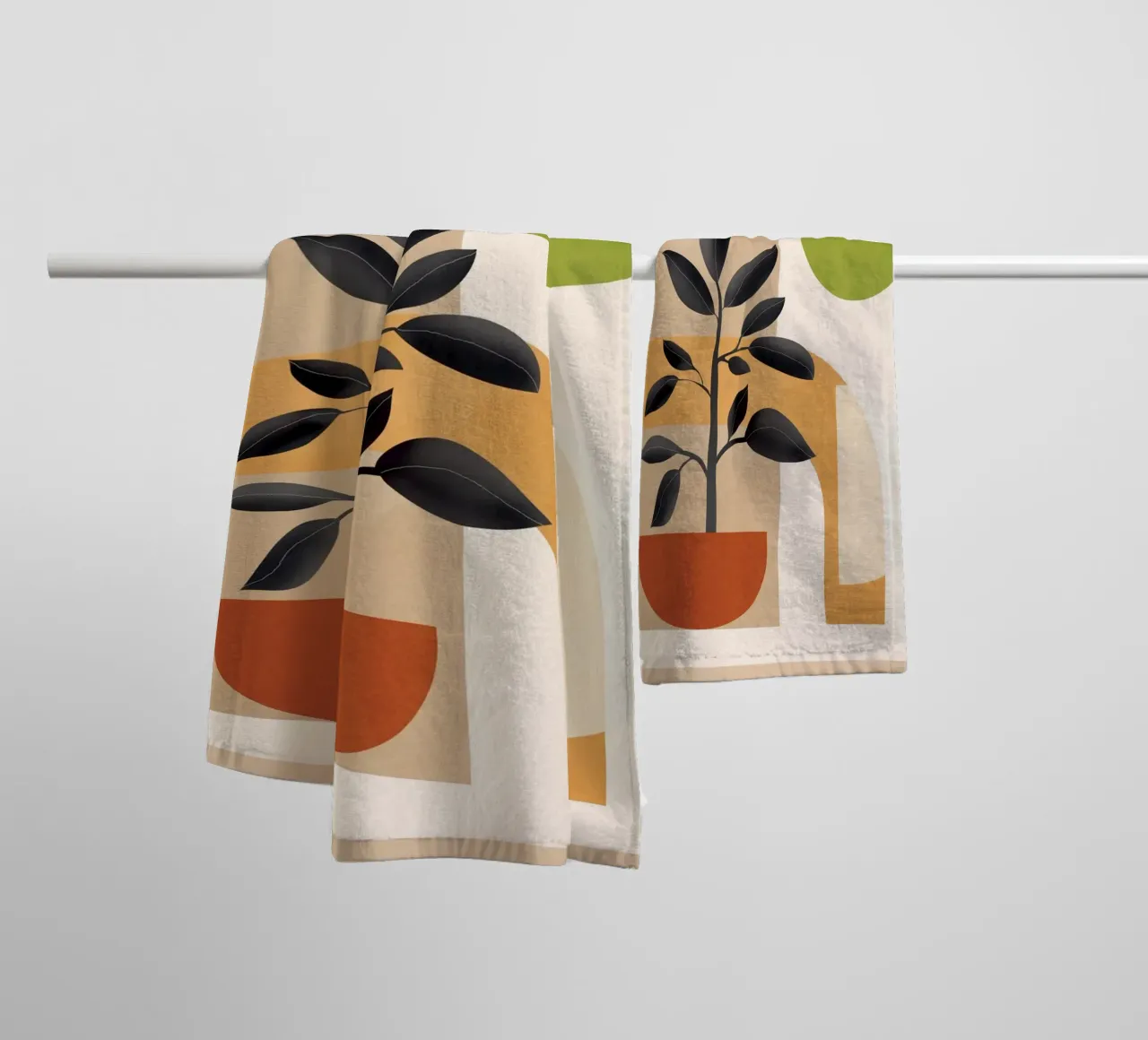 Soft Shapes XVI towel by cityart