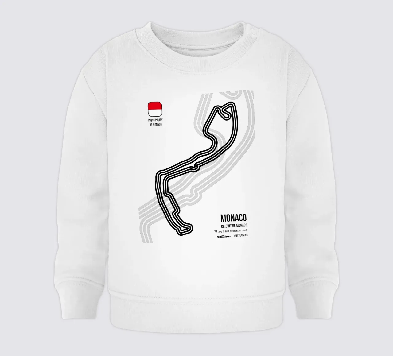 Monte Carlo Race Track felpa neonato da Mariel Toigo