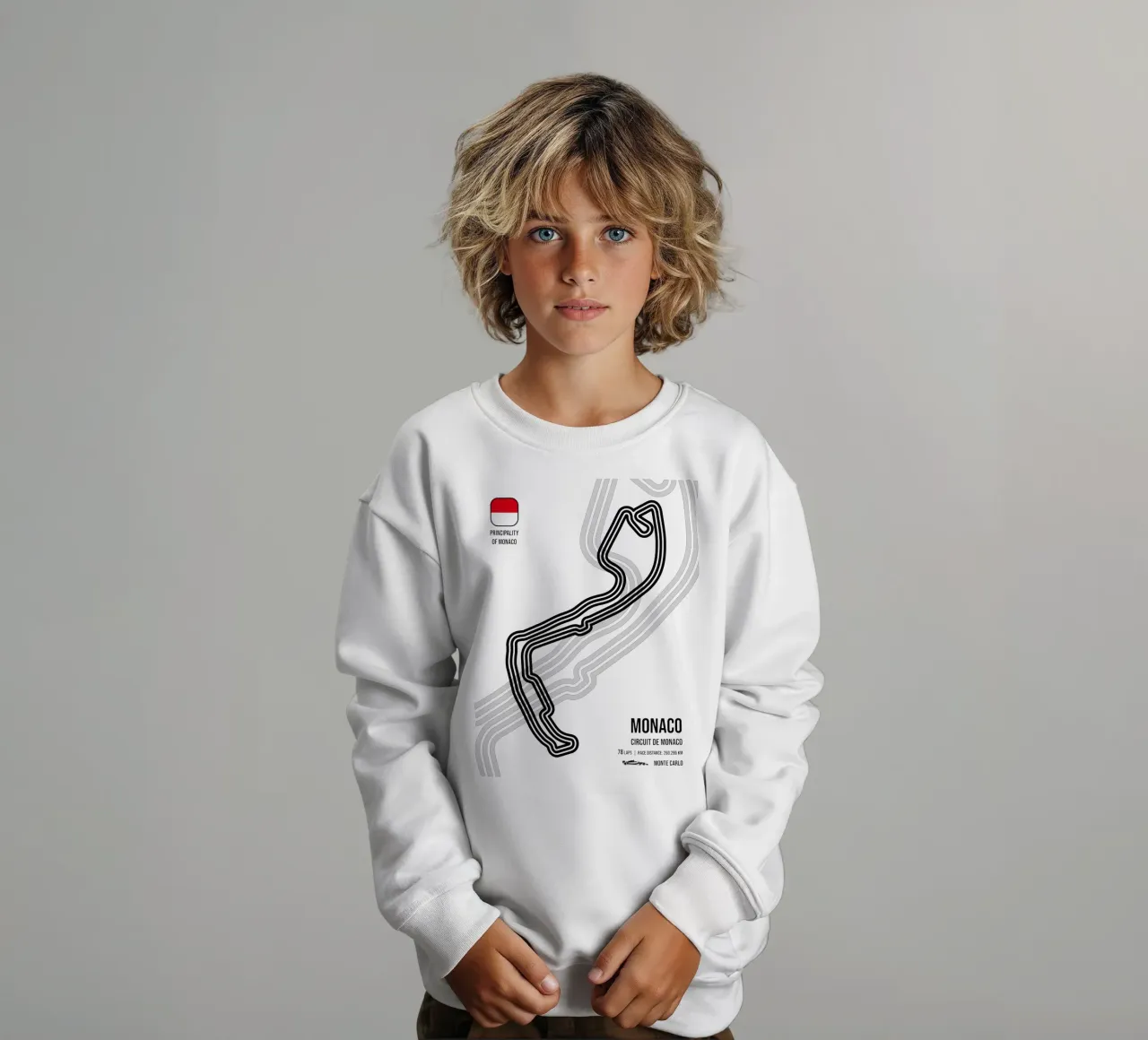 Monte Carlo Race Track felpa bambino da Mariel Toigo
