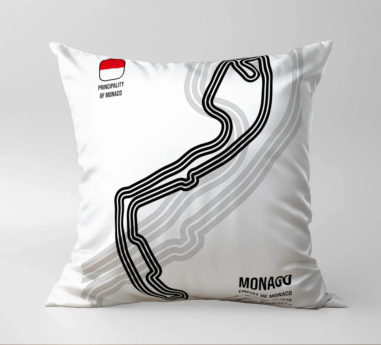 Monte Carlo Race Track cuscino da Mariel Toigo