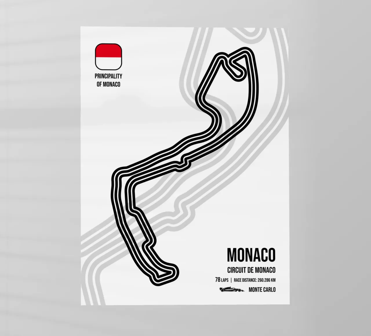 Monte Carlo Race Track pellicola backlit da Mariel Toigo