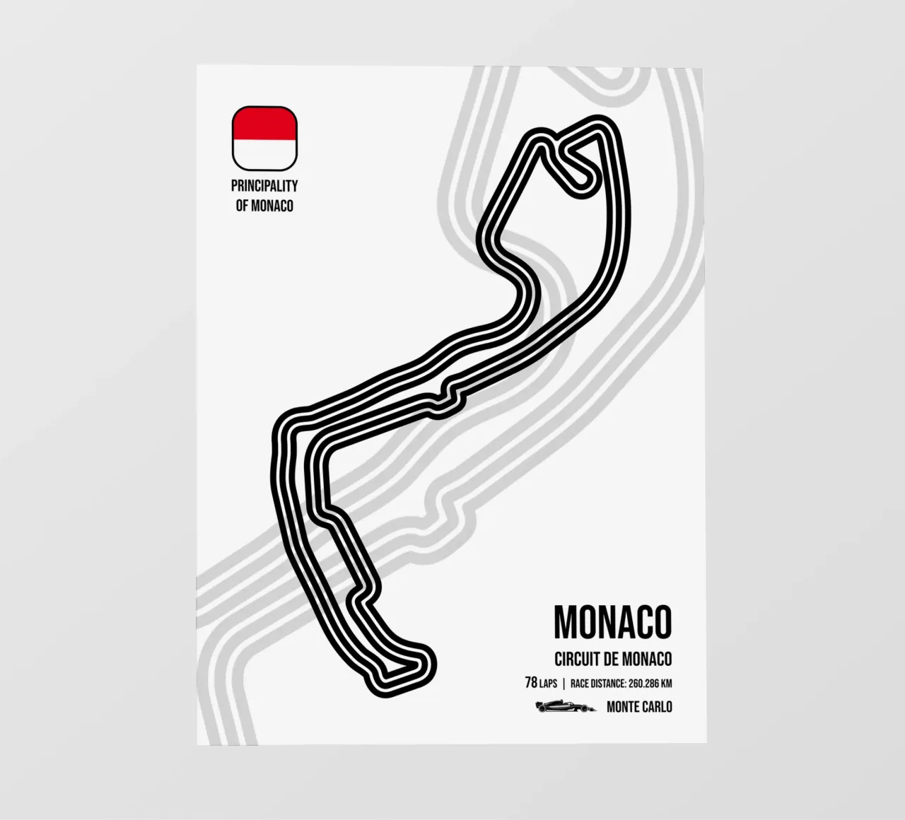 Monte Carlo Race Track pellicola backlit da Mariel Toigo