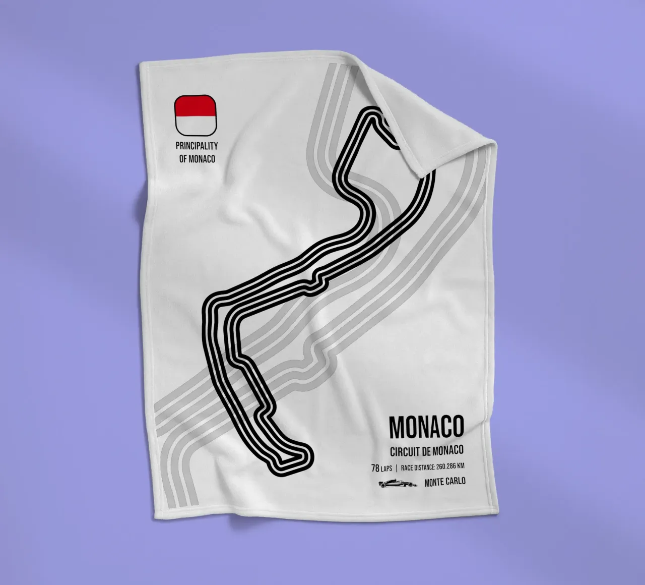Monte Carlo Race Track coperta in pile da Mariel Toigo