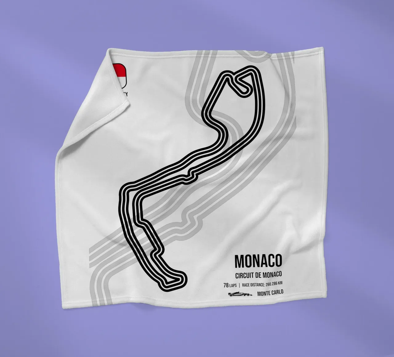 Monte Carlo Race Track coperta in pile da Mariel Toigo