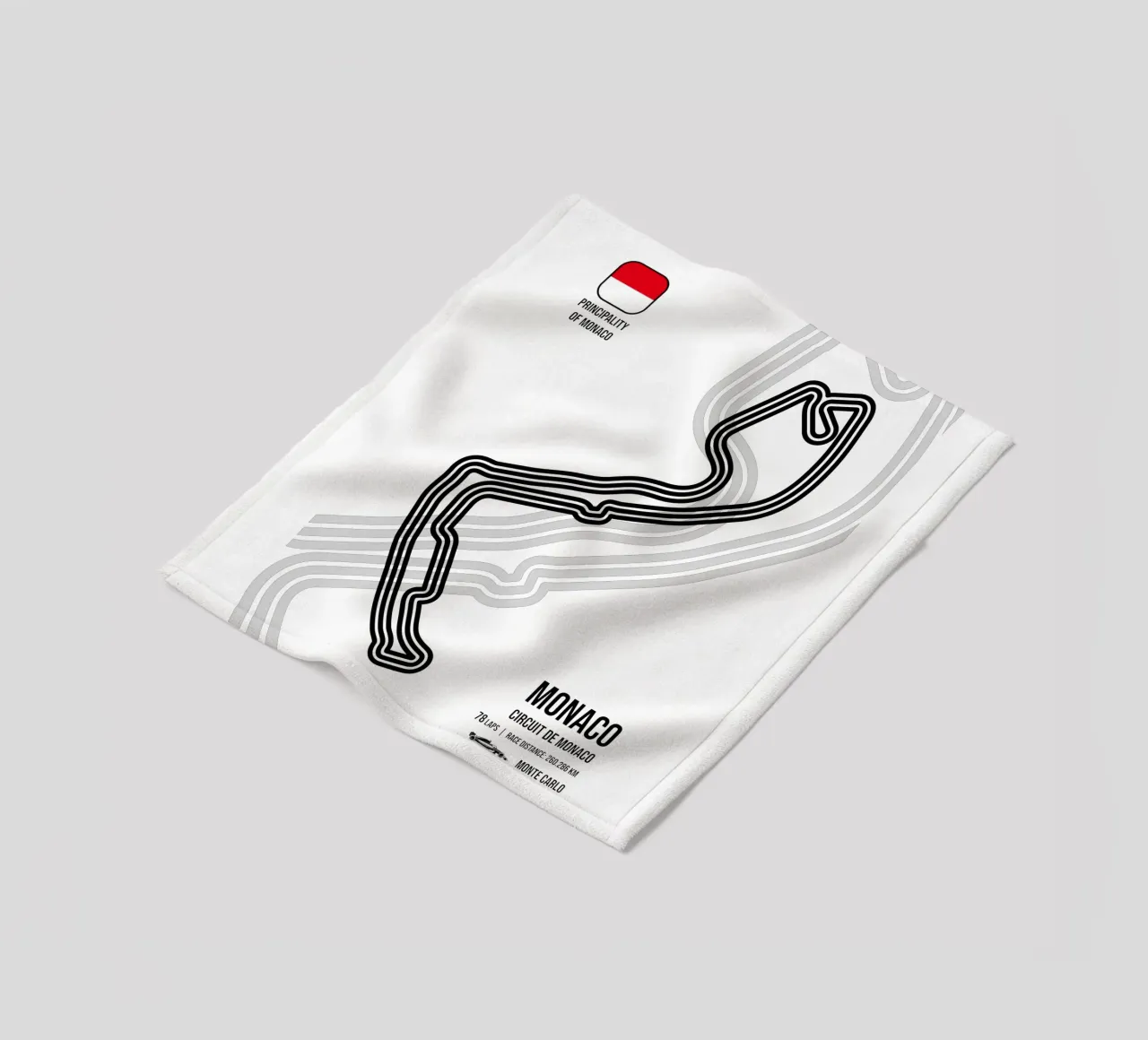 Monte Carlo Race Track coperta in pile da Mariel Toigo