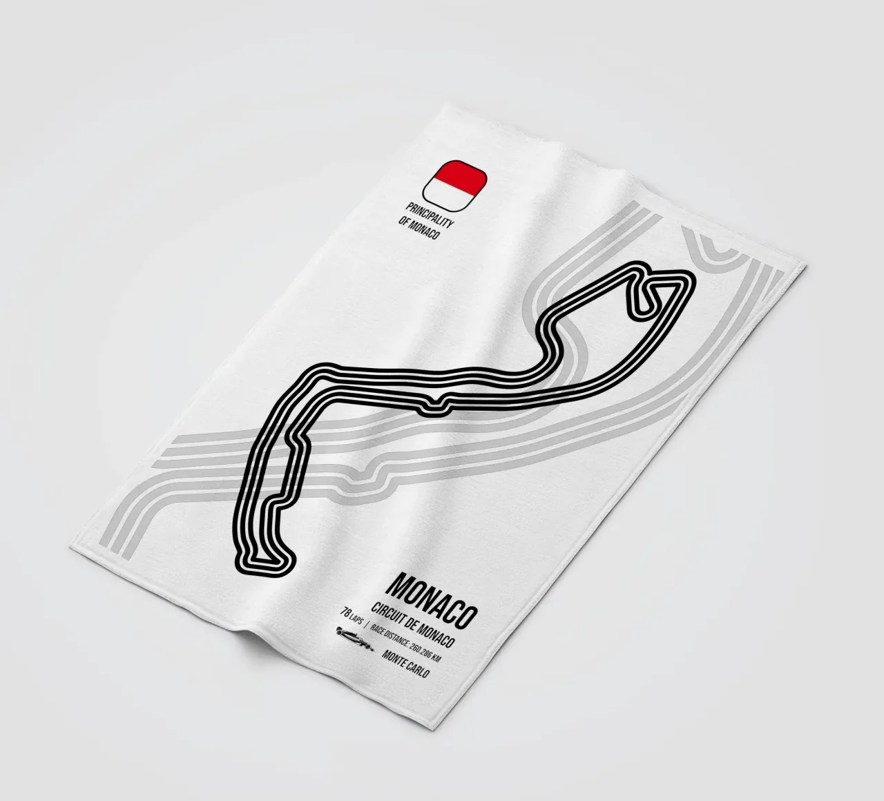 Monte Carlo Race Track coperta in pile da Mariel Toigo