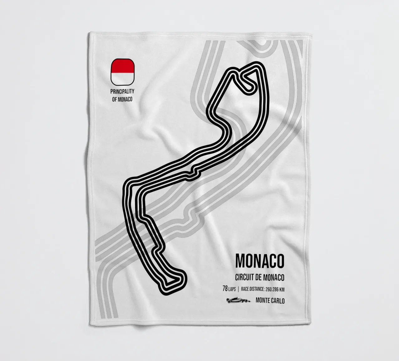 Monte Carlo Race Track coperta in pile da Mariel Toigo