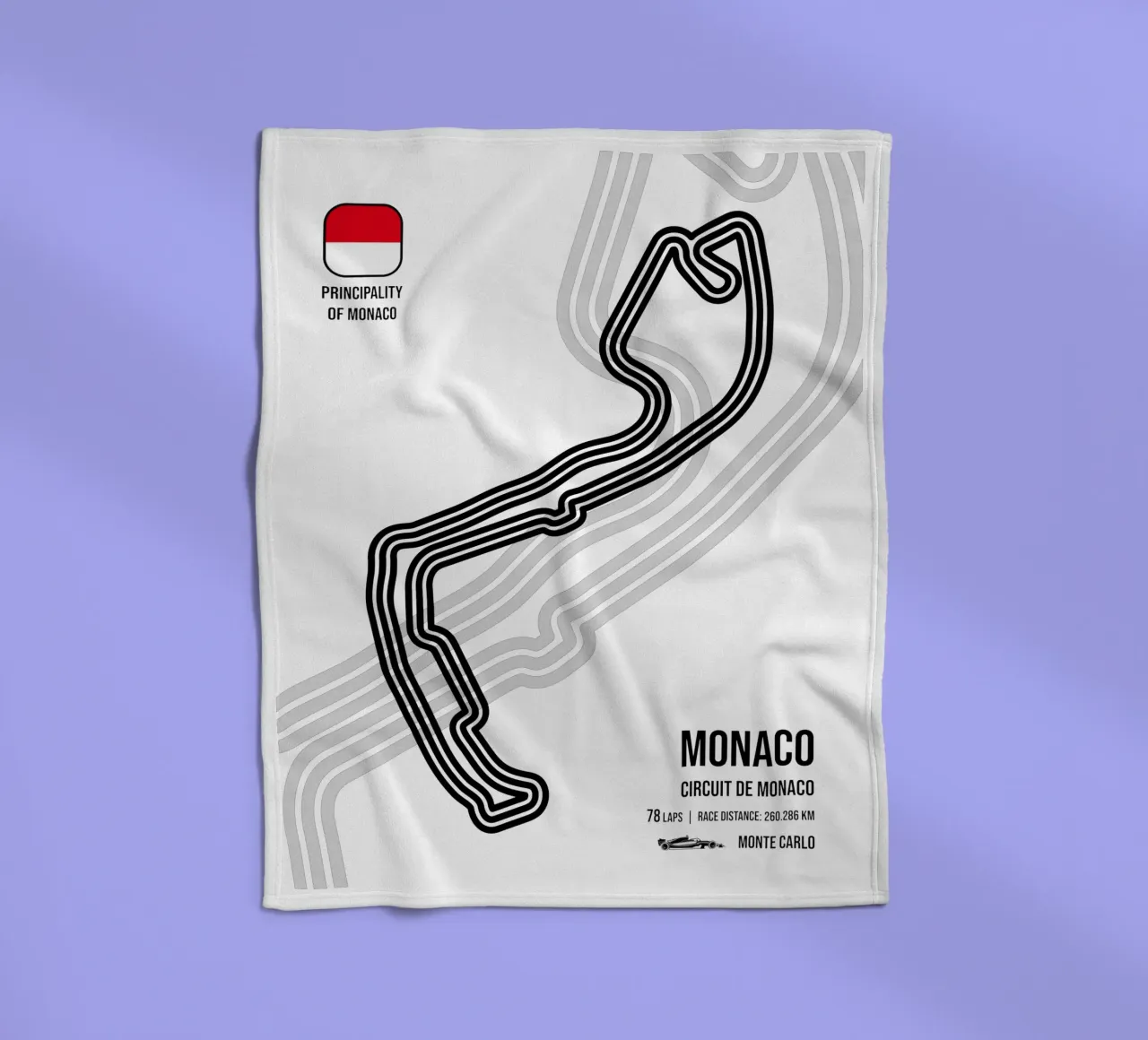 Monte Carlo Race Track coperta in pile da Mariel Toigo