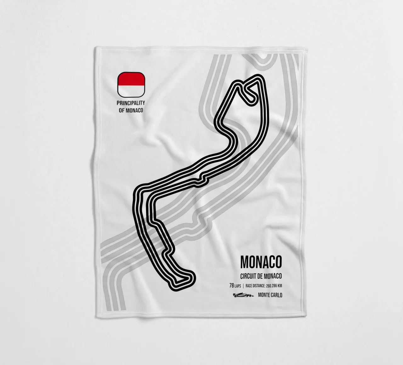 Monte Carlo Race Track coperta in pile da Mariel Toigo