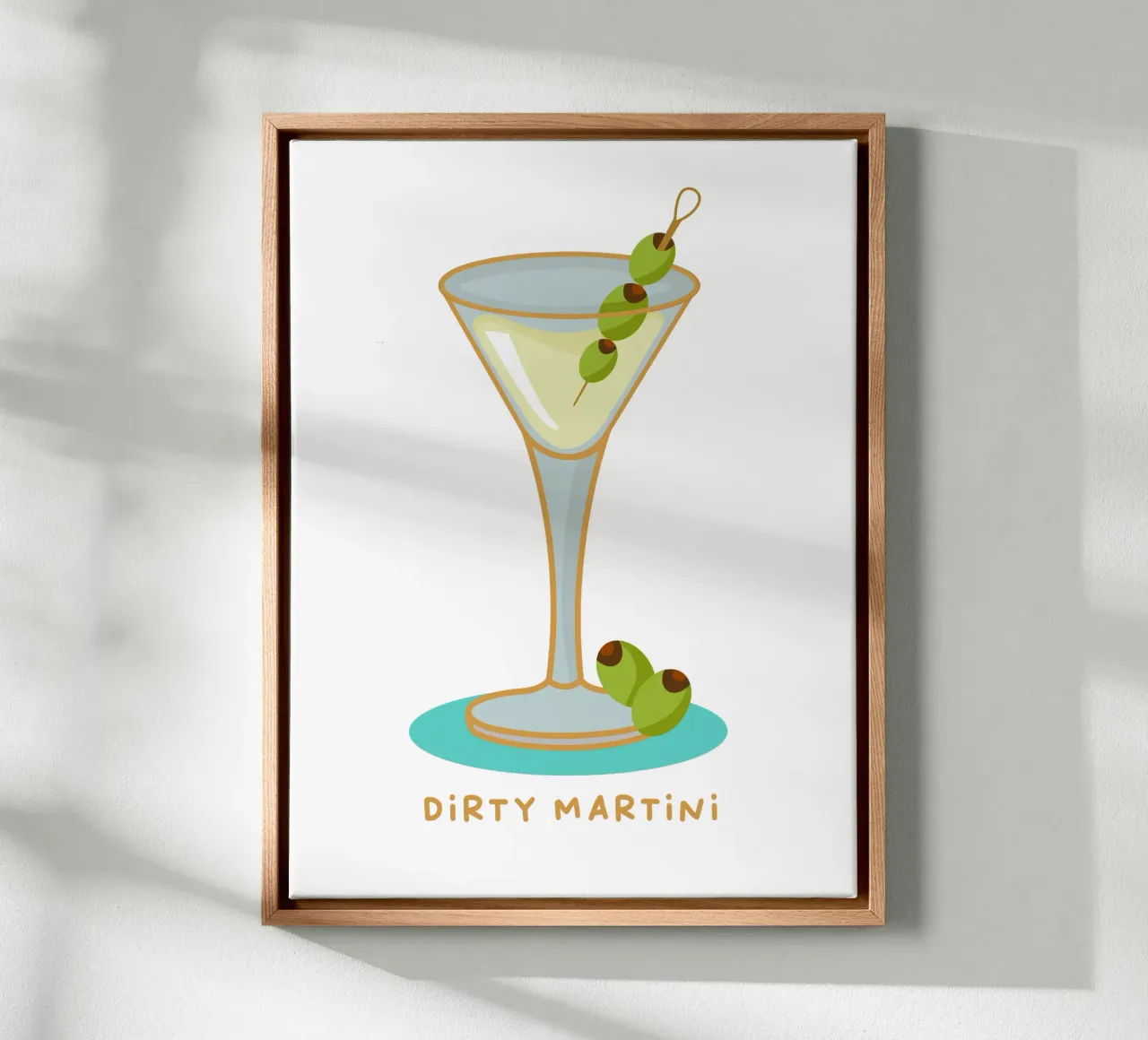 Martini sporco tela con Cornice a cassetta da Ana Paniagua Design
