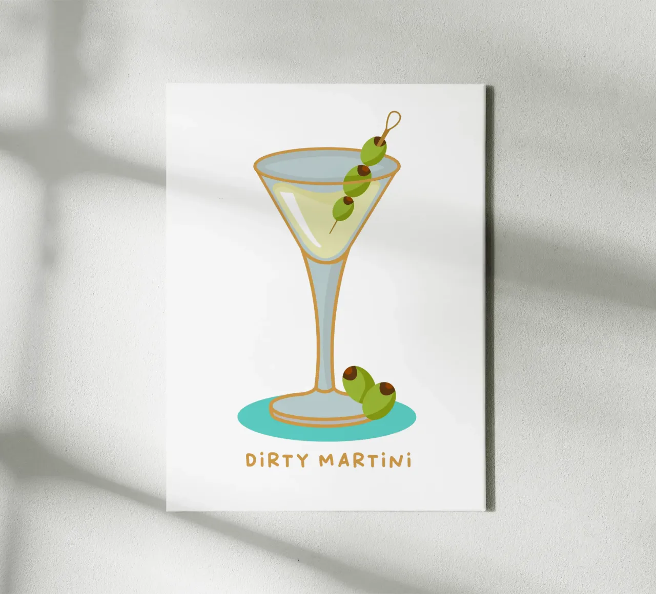 Martini sporco tela con Cornice a cassetta da Ana Paniagua Design