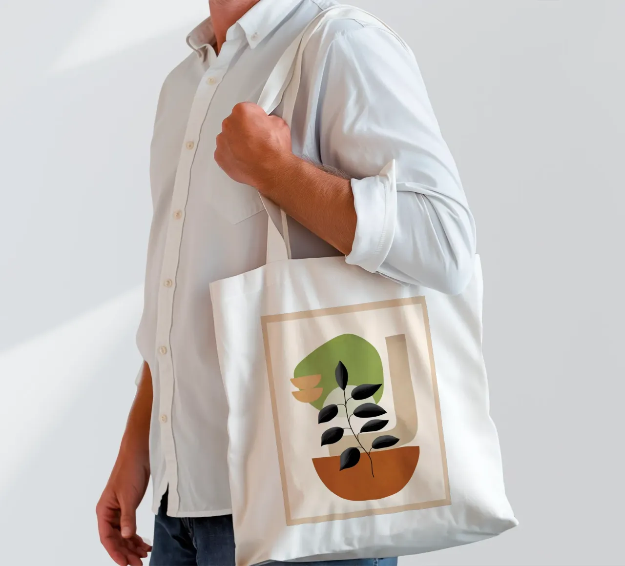 Soft Shapes XIX borsa in juta da cityart
