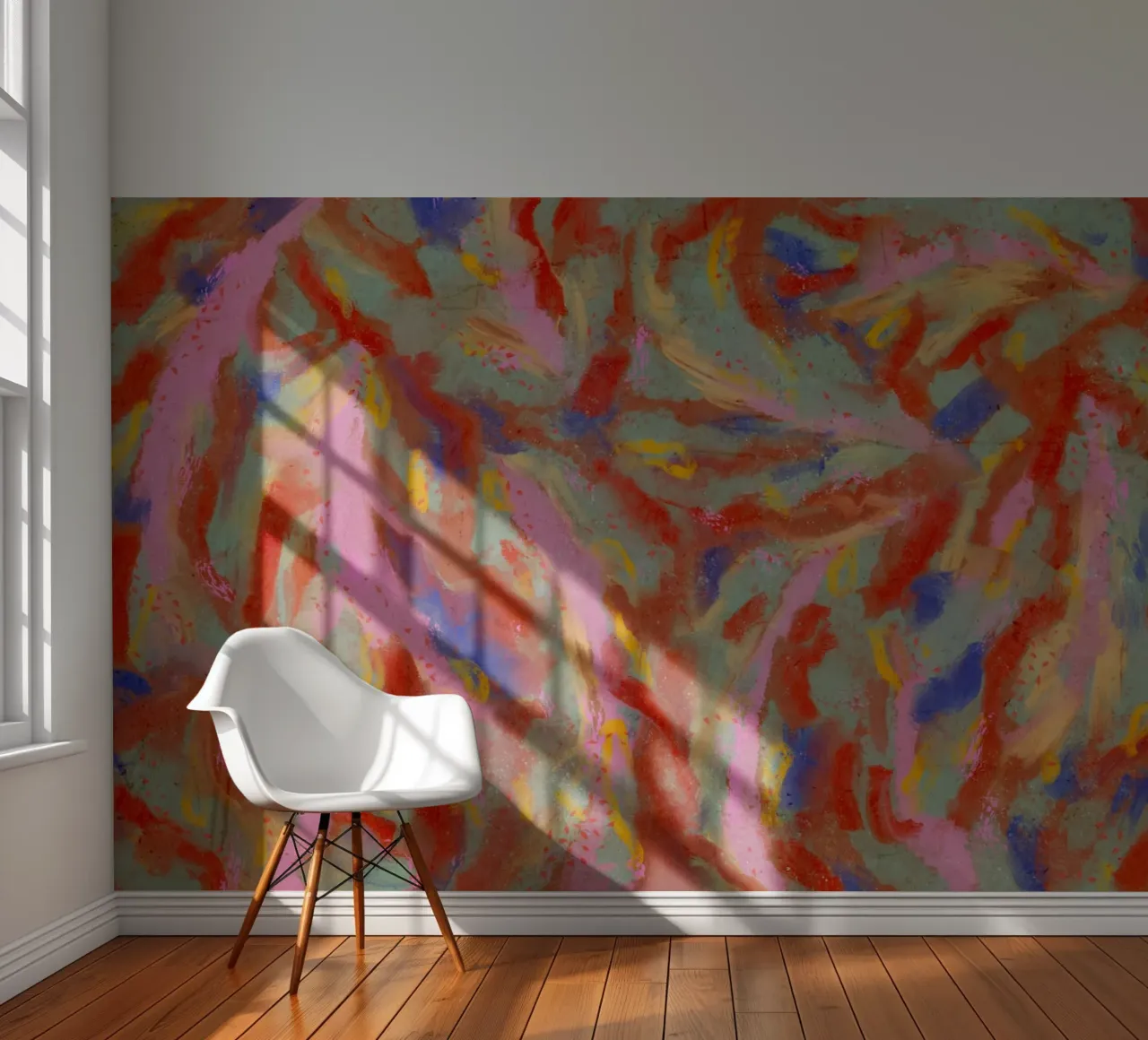 Red Flash Pattern fotobehang van treechild