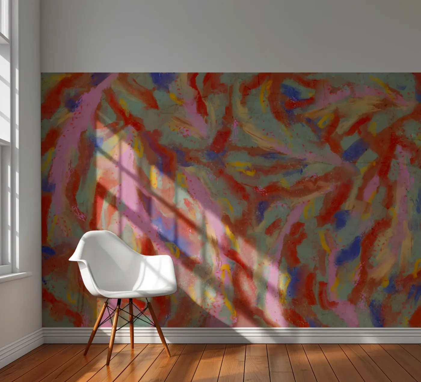 Red Flash Pattern fotobehang van treechild