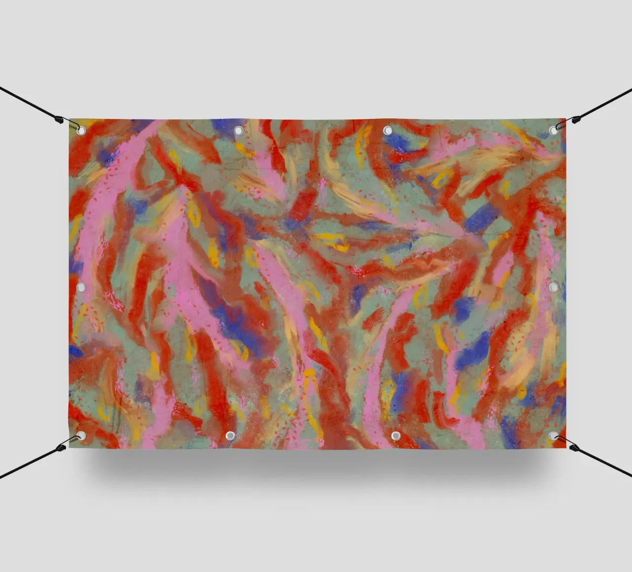 Red Flash Pattern telo in pvc da treechild