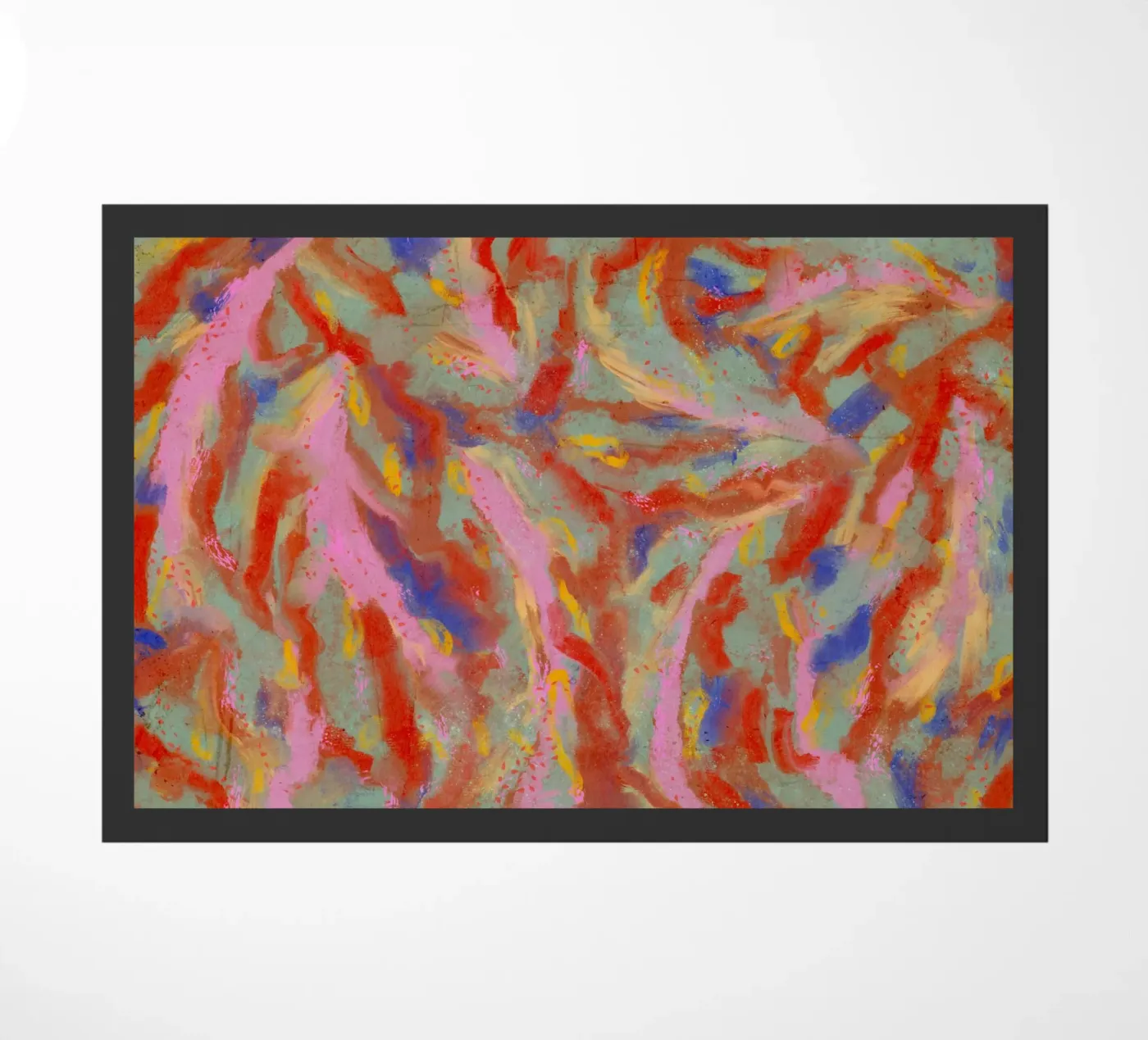 Red Flash Pattern doormat by treechild