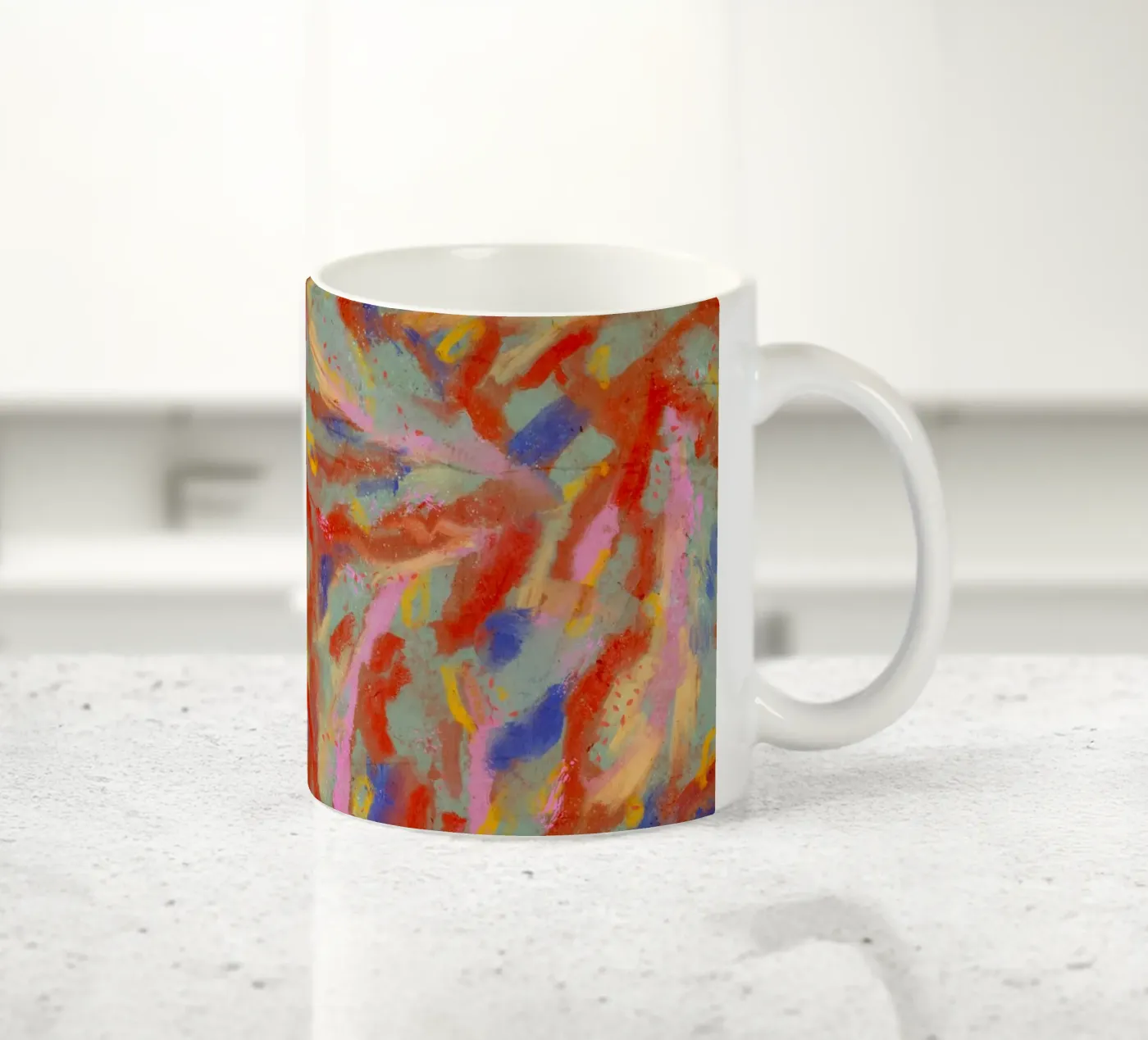 Red Flash Pattern ceramic mug by treechild