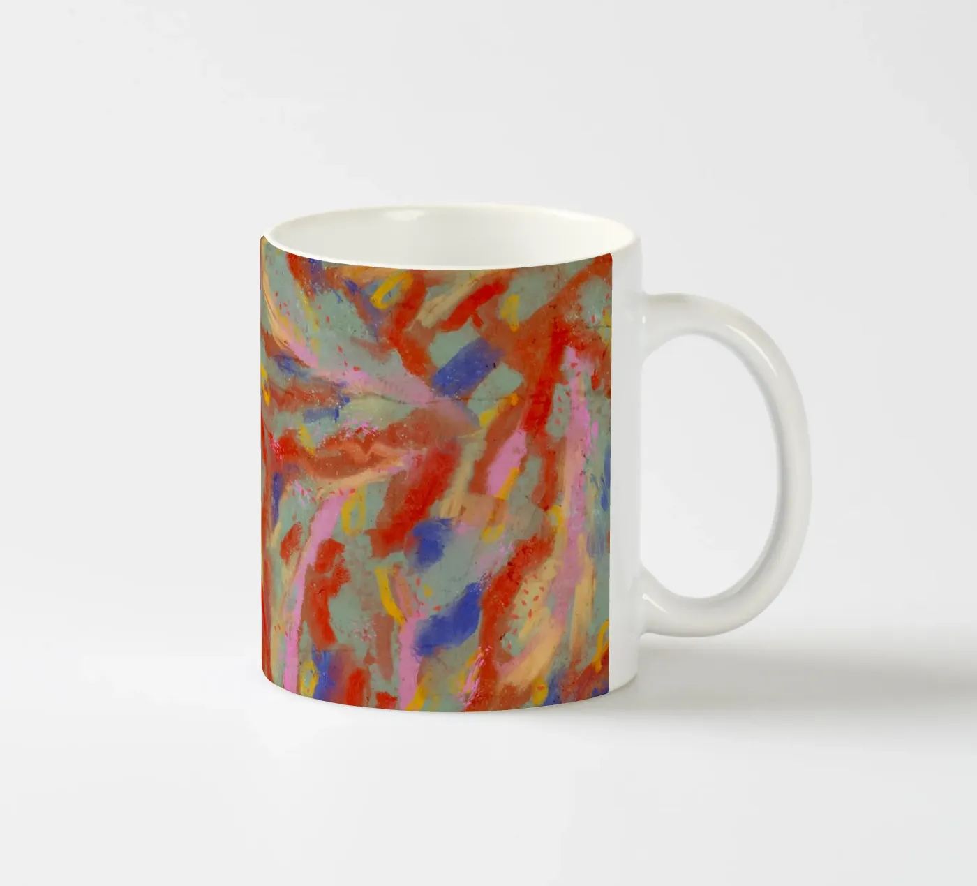 Red Flash Pattern ceramic mug by treechild