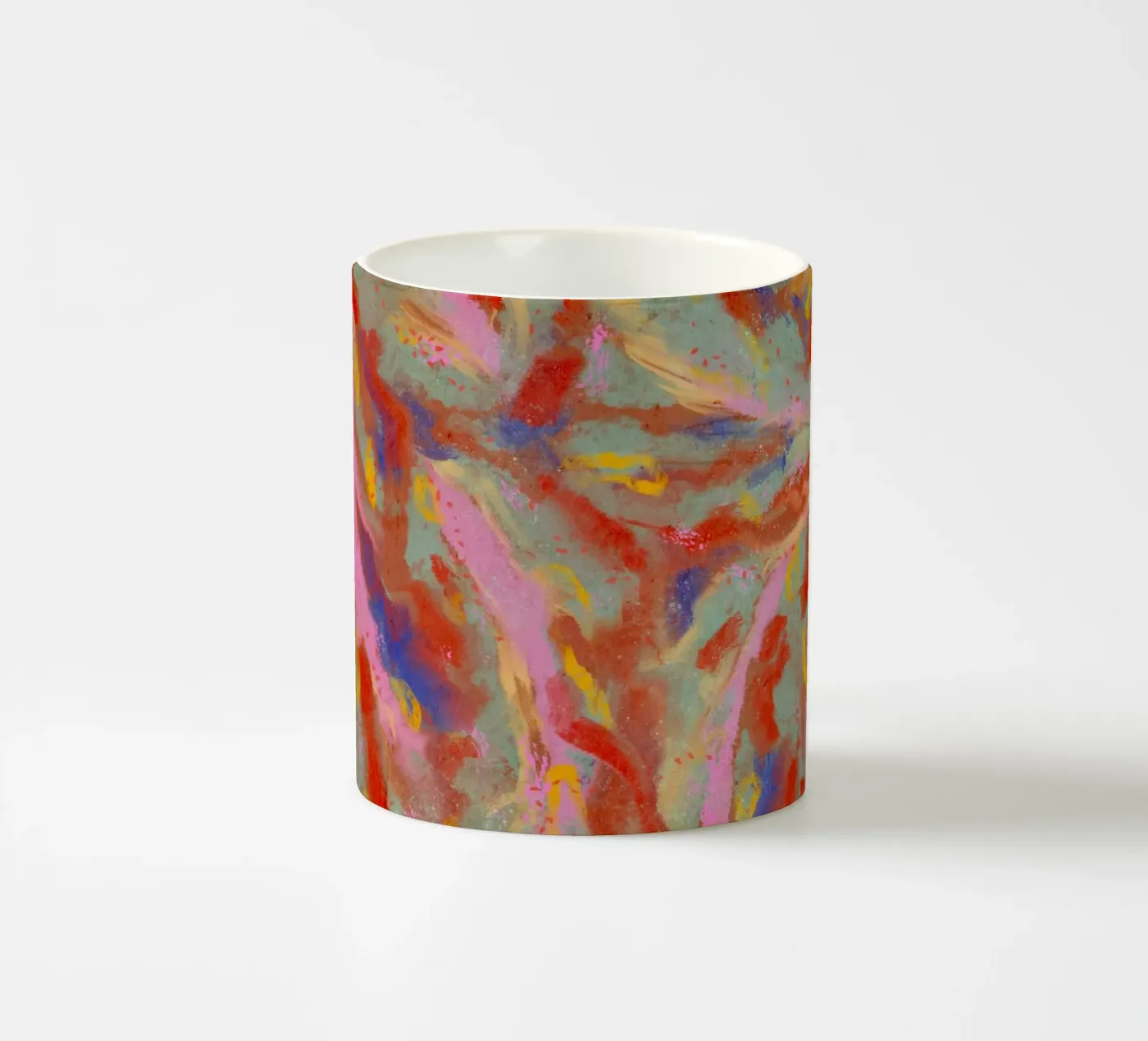 Red Flash Pattern ceramic mug by treechild