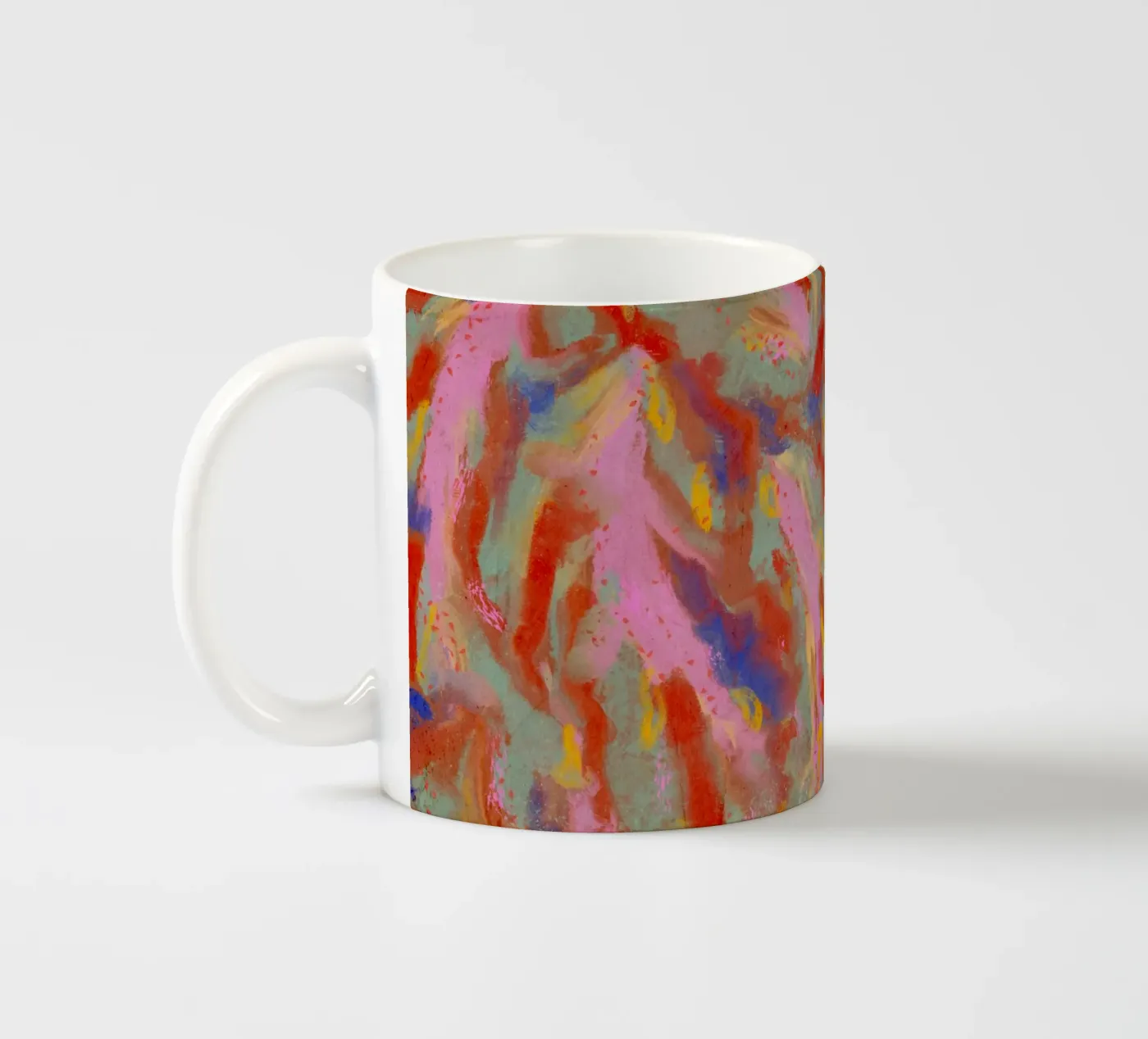 Red Flash Pattern ceramic mug by treechild