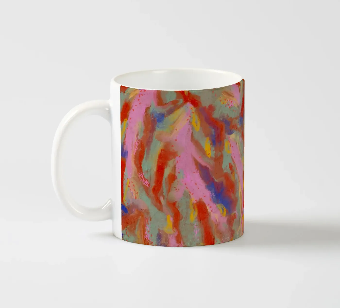 Red Flash Pattern ceramic mug by treechild