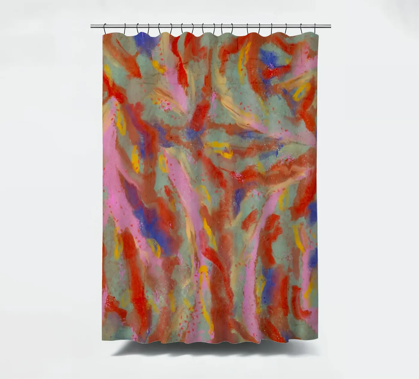 Red Flash Pattern Duschvorhang von treechild