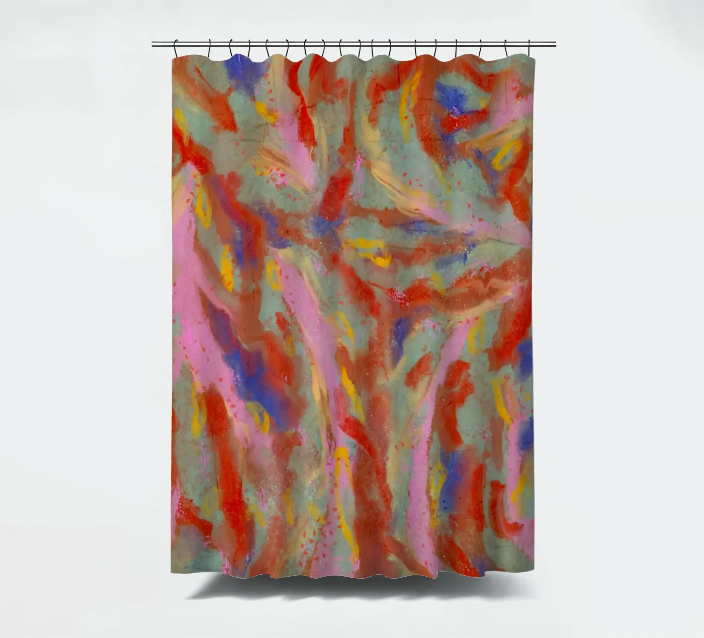 Red Flash Pattern douchegordijn van treechild