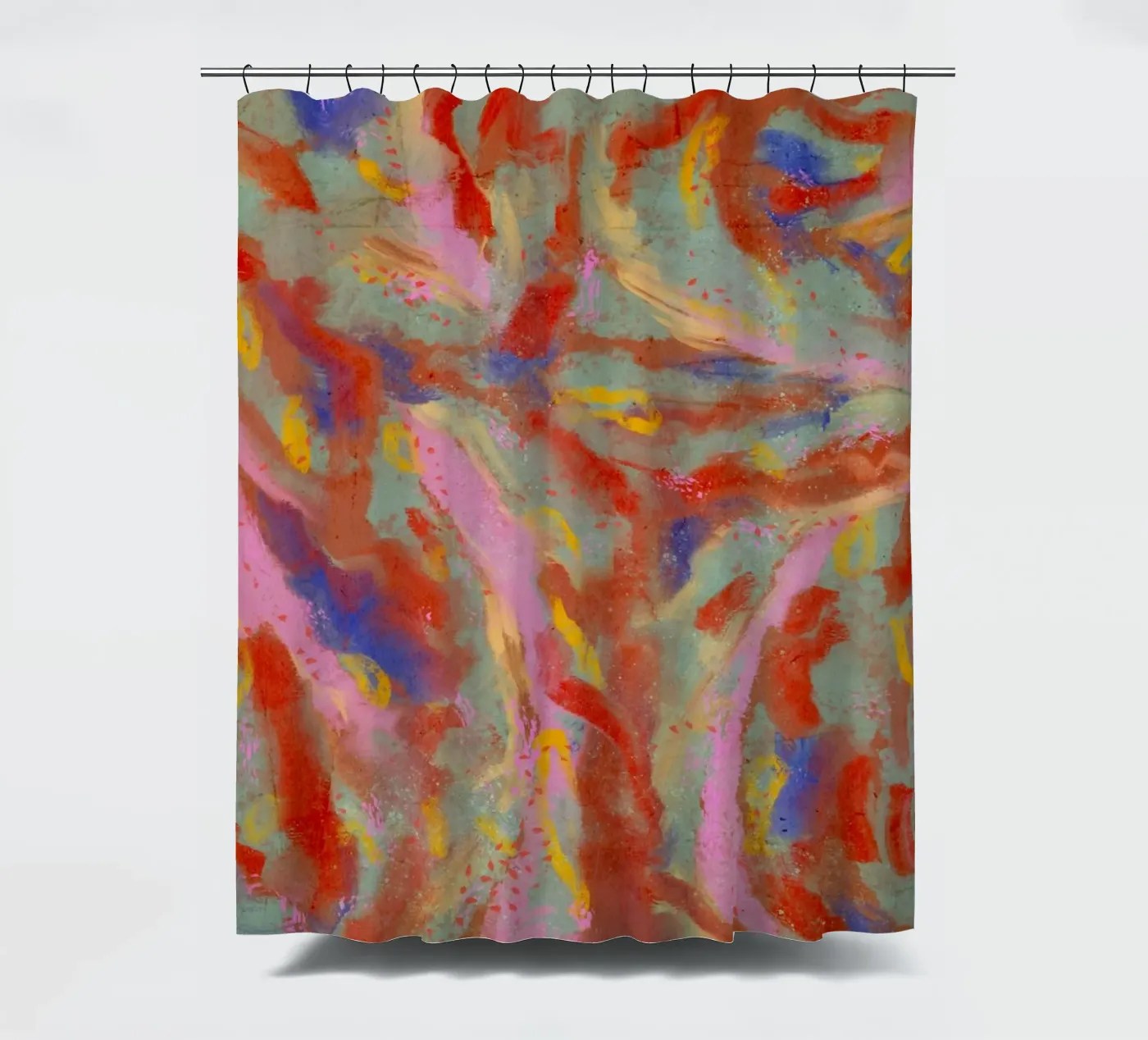 Red Flash Pattern Duschvorhang von treechild