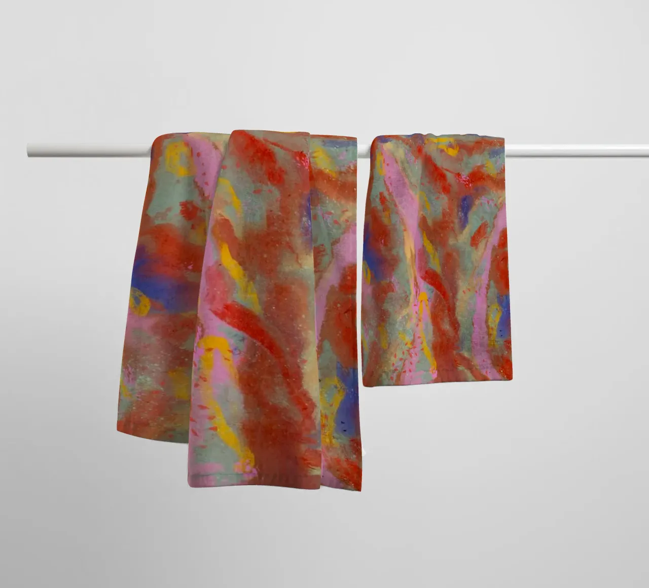 Red Flash Pattern towel by treechild