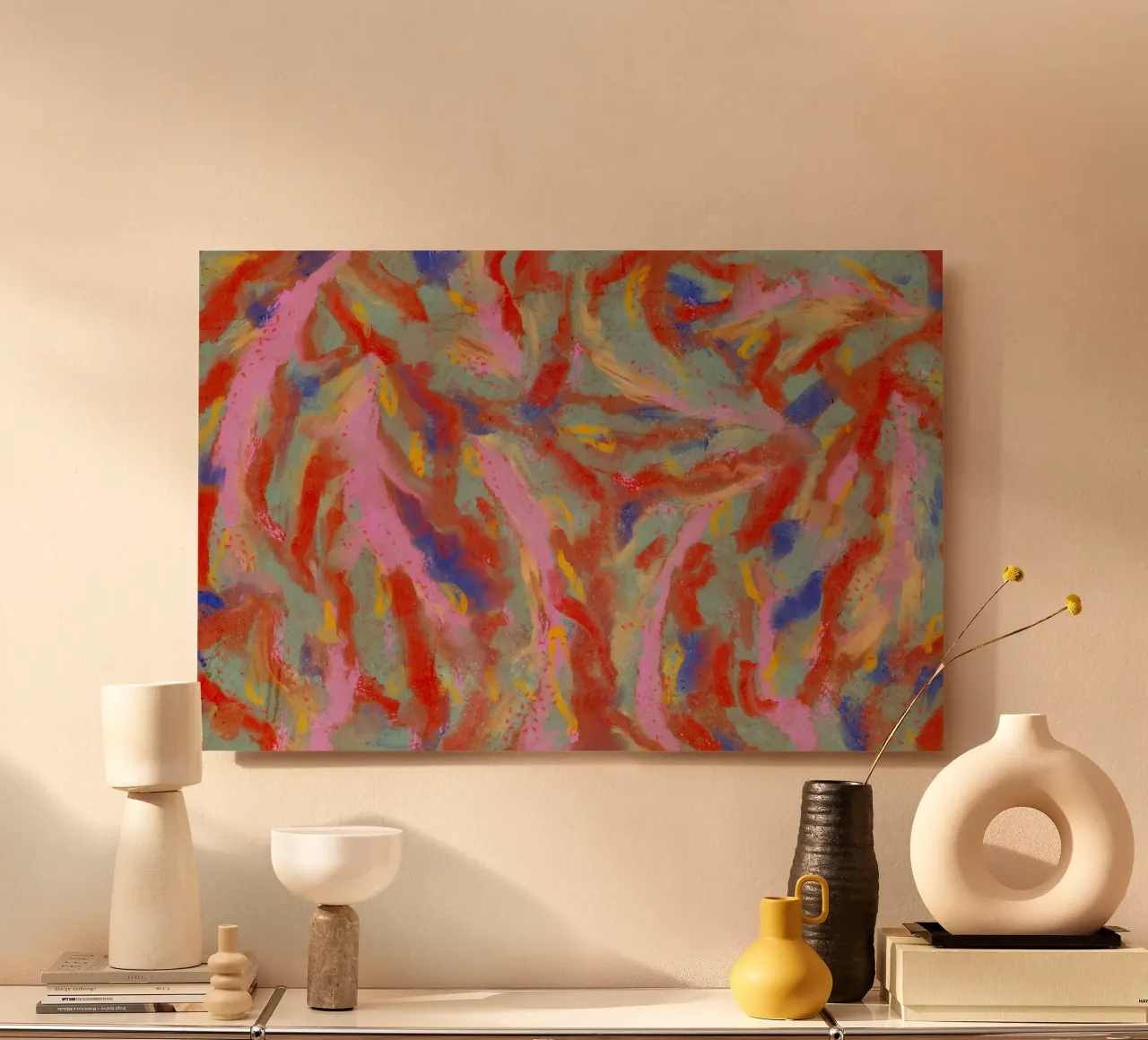 Red Flash Pattern forex-plaat van treechild