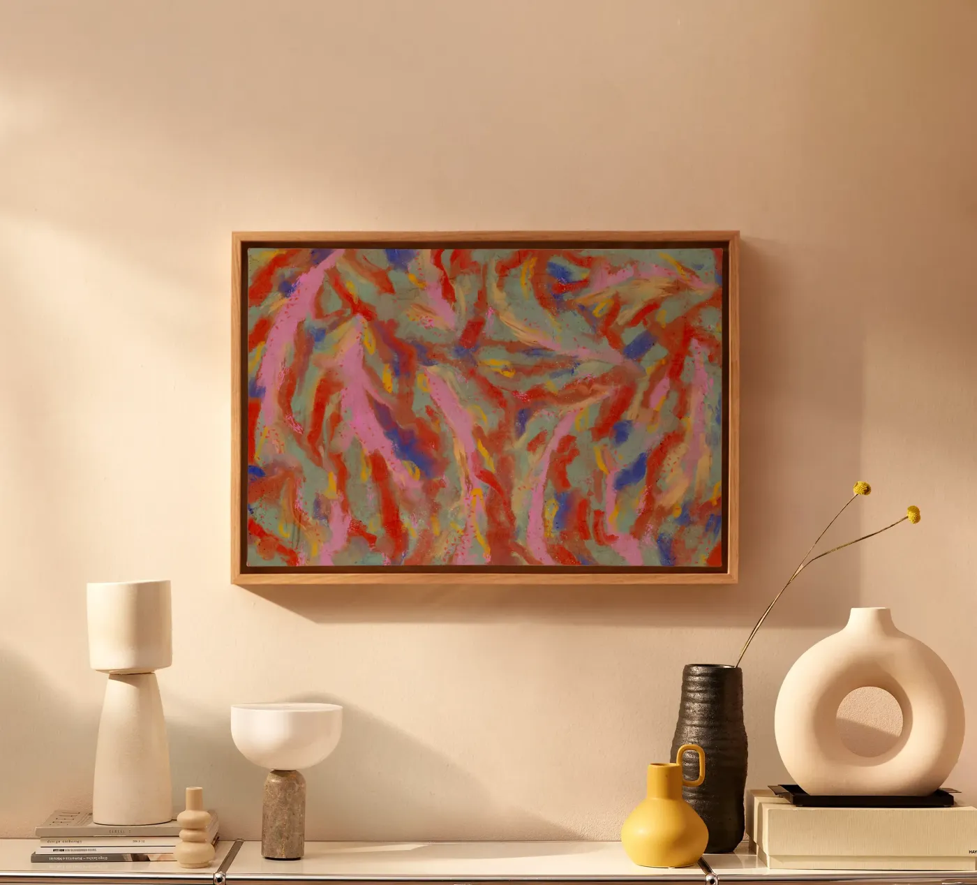 Red Flash Pattern canvas by treechild