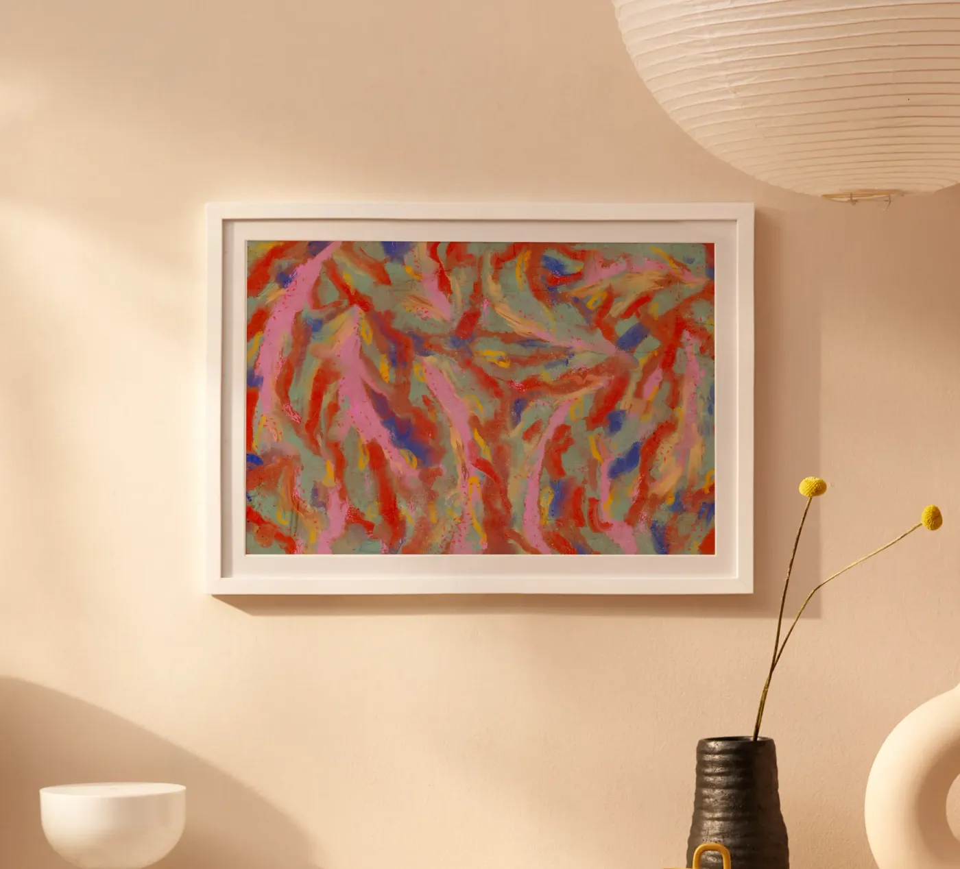 Red Flash Pattern poster van treechild