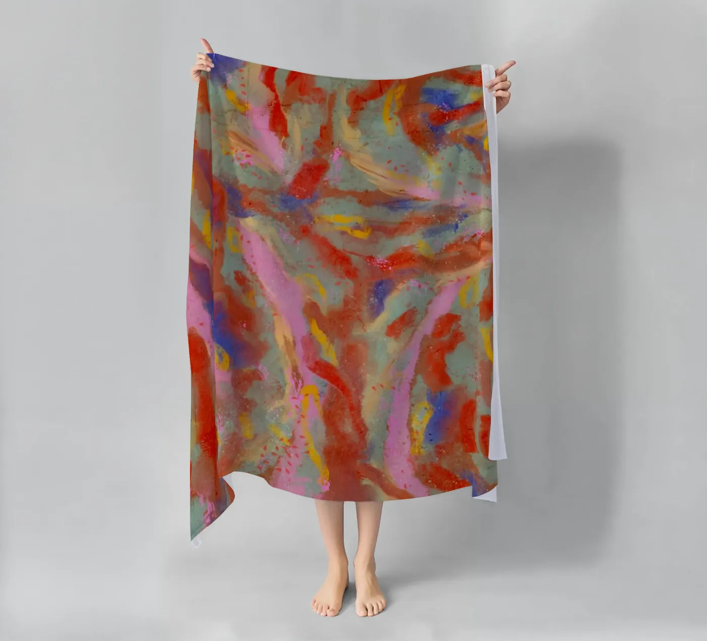 Red Flash Pattern beach towel by treechild