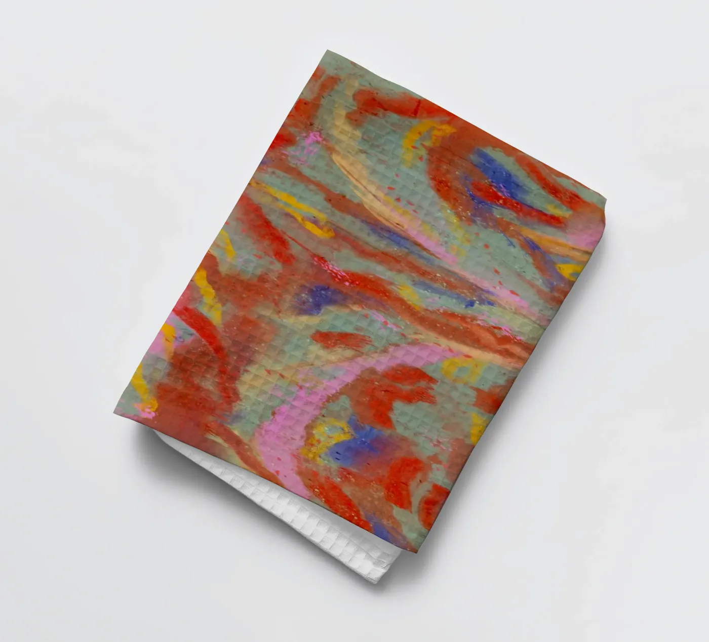 Red Flash Pattern tea towel by treechild
